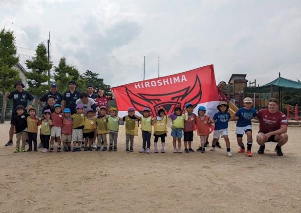 山田幼稚園ラグビー体験会 画像