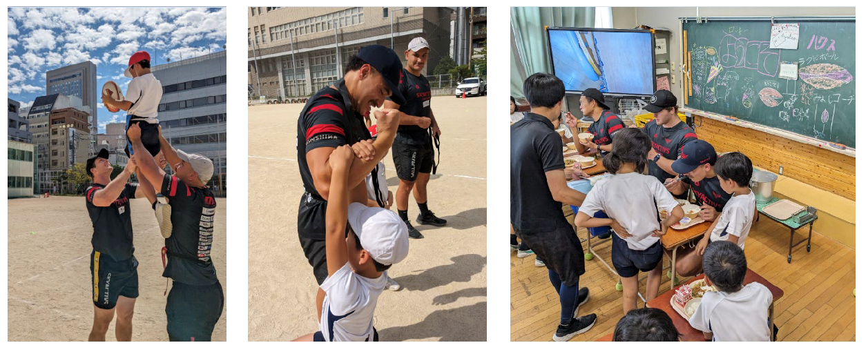 「広島市立袋町小学校」タグラグビー教室 画像