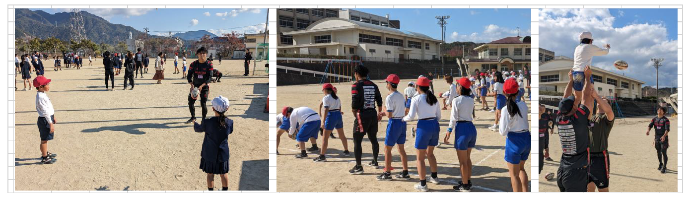 広島市立落合東小学校タグラグビー教室 画像
