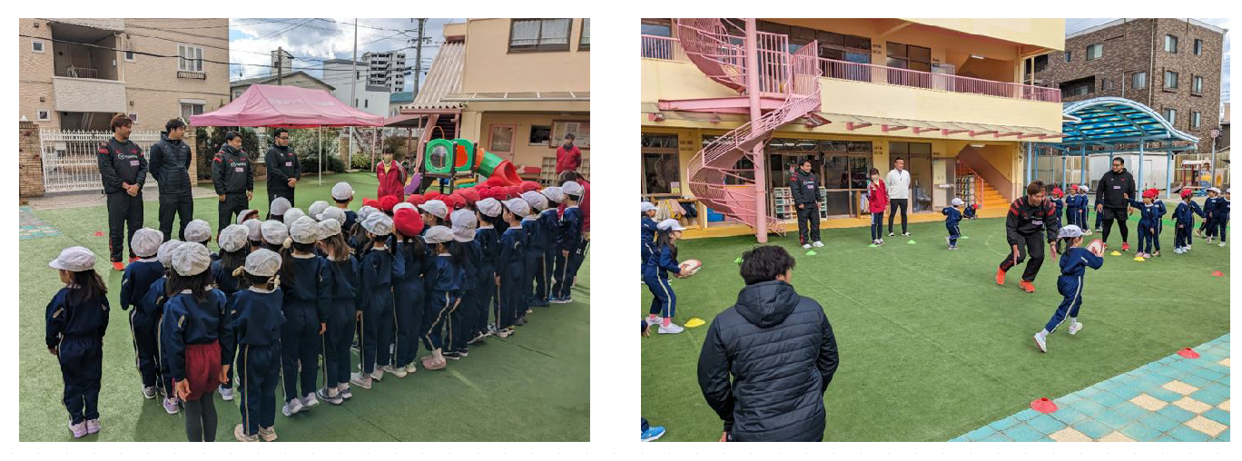 至徳ルンビニー幼稚園ラグビー体験会 画像