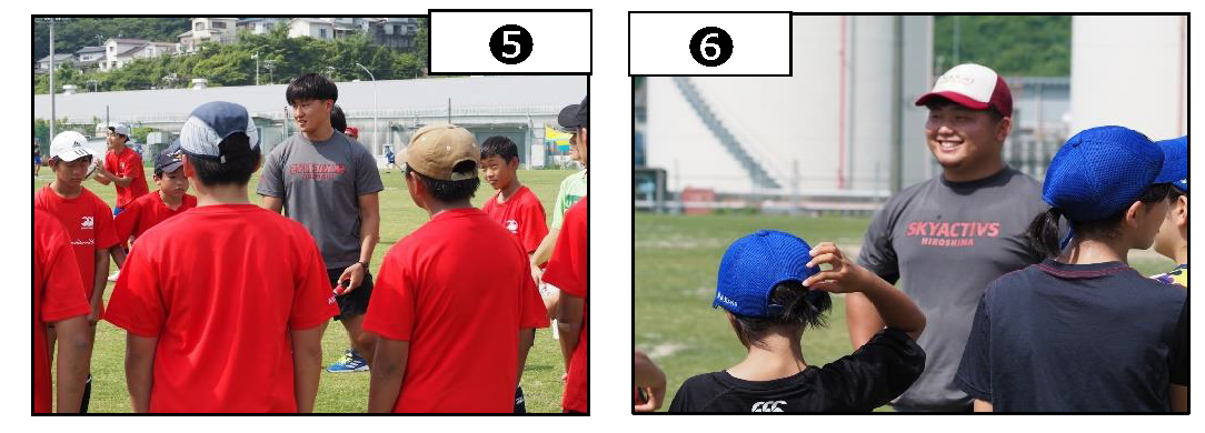 広島ラガー・ジュニアラグビースクール 、広島ドルフィンズ 練習サポート 画像